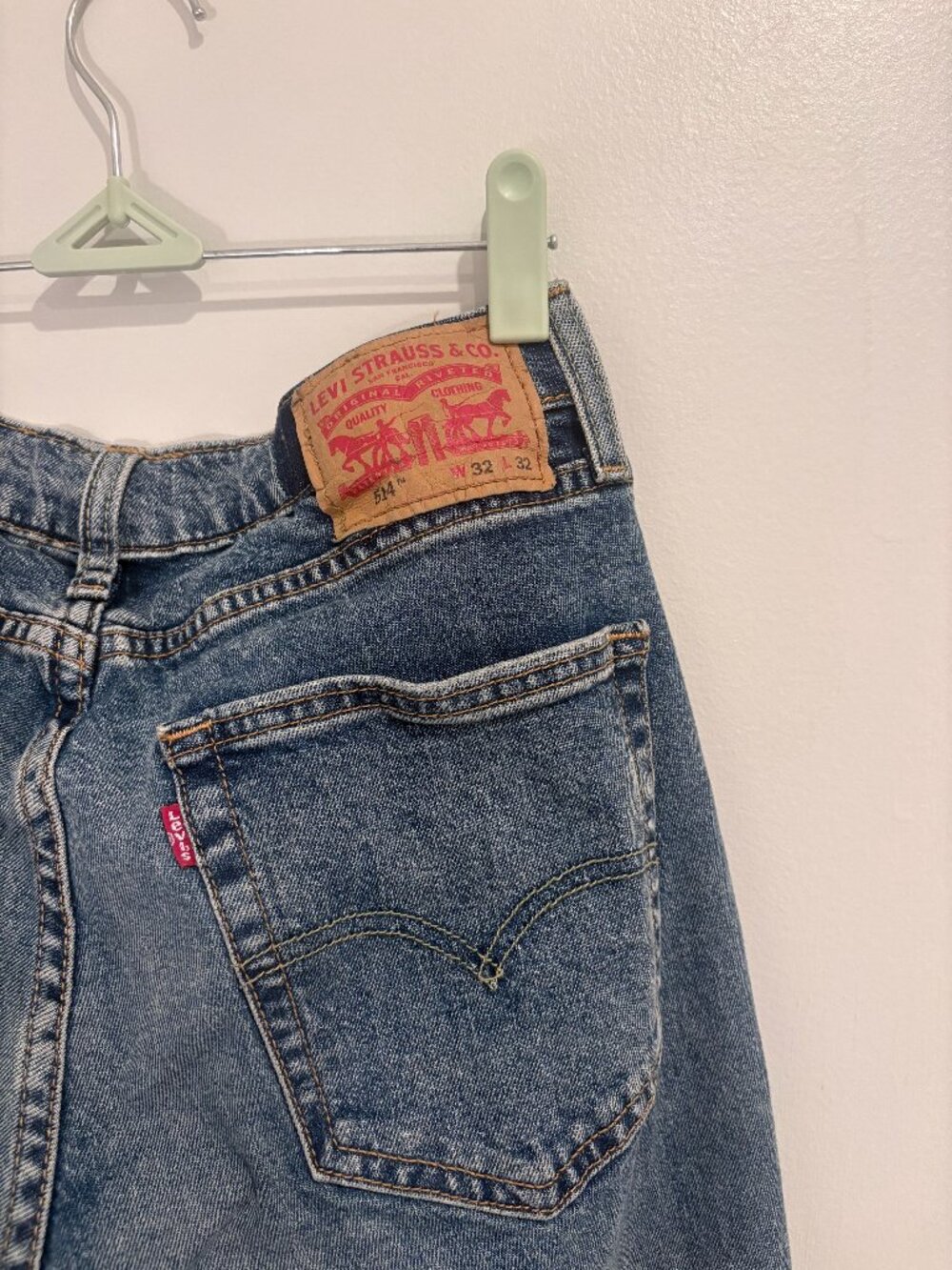 Levi's 514 Straight Fit Jeans 32x32 Medium Wash Denim